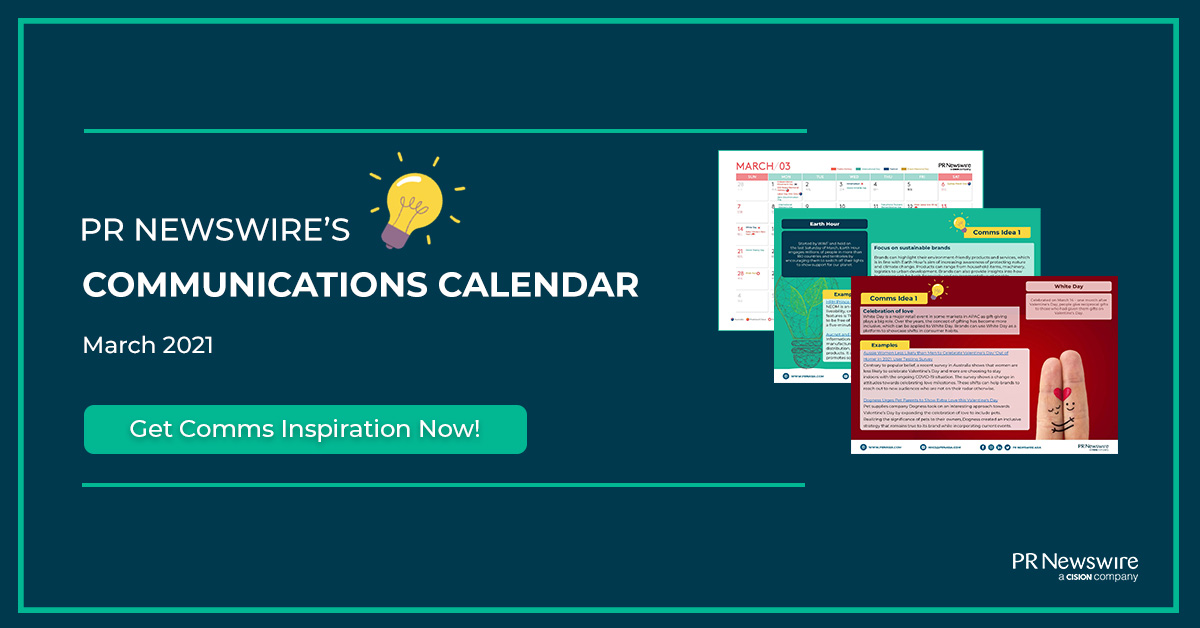 PR Newswire's March 2021 Communications Calendar