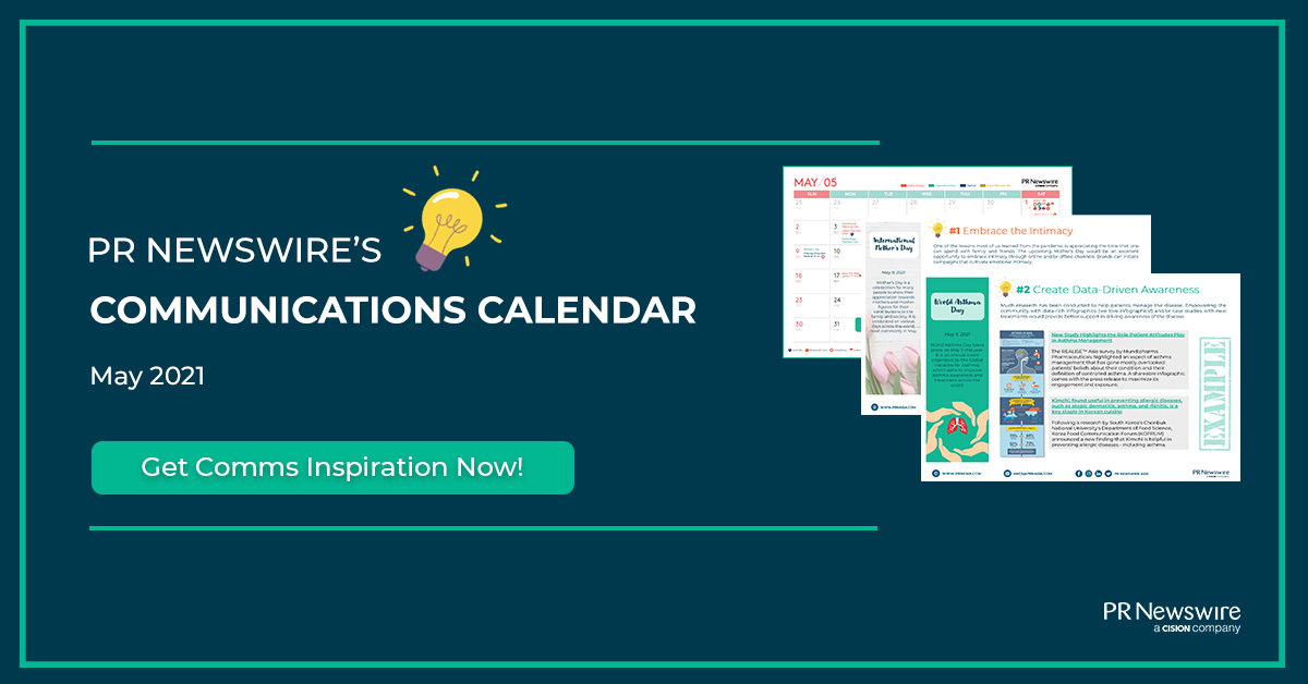 PR Newswire’s May 2021 Communications Calendar